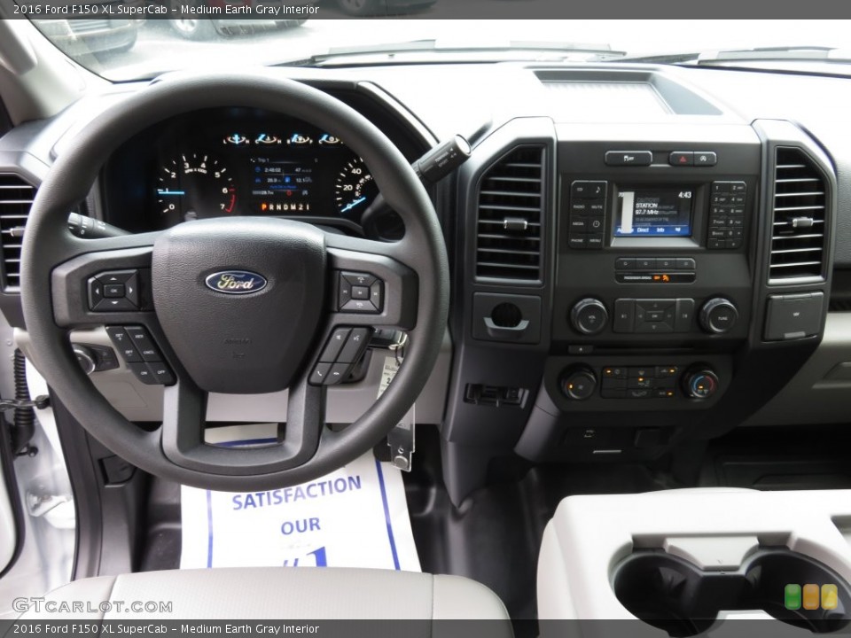 Medium Earth Gray Interior Dashboard for the 2016 Ford F150 XL SuperCab #108763761