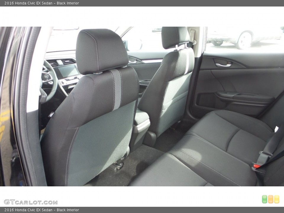 Black Interior Rear Seat for the 2016 Honda Civic EX Sedan #108768685
