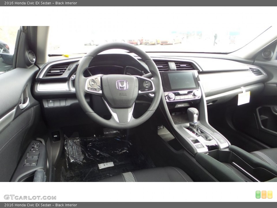 Black Interior Dashboard for the 2016 Honda Civic EX Sedan #108768718