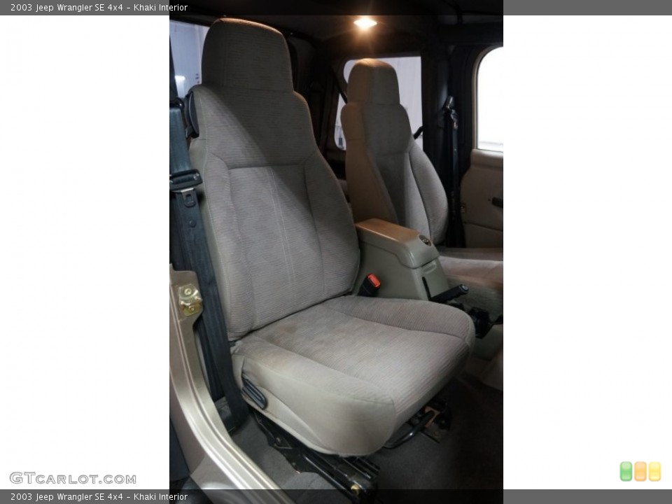 Khaki Interior Front Seat for the 2003 Jeep Wrangler SE 4x4 #108776026