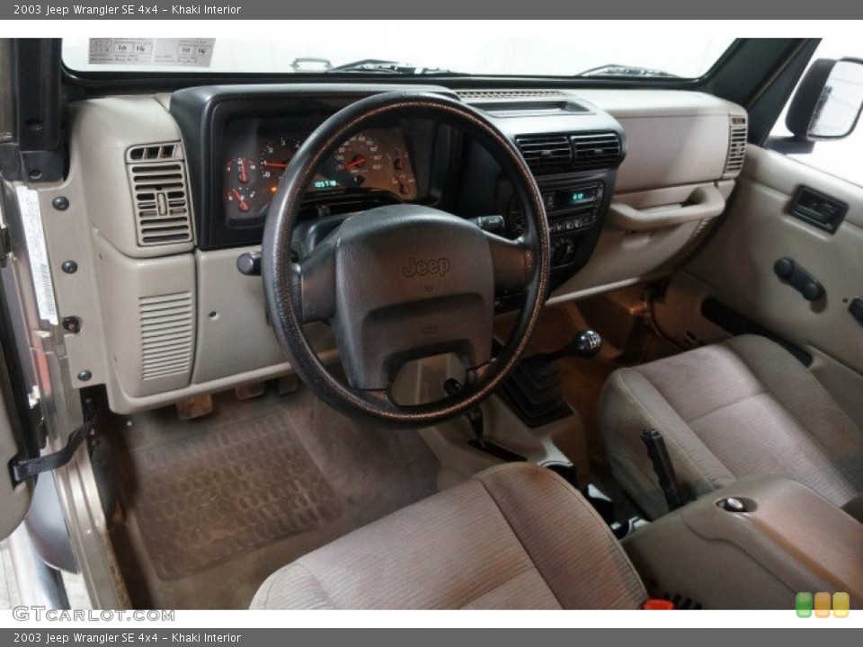 Khaki Interior Photo for the 2003 Jeep Wrangler SE 4x4 #108776146