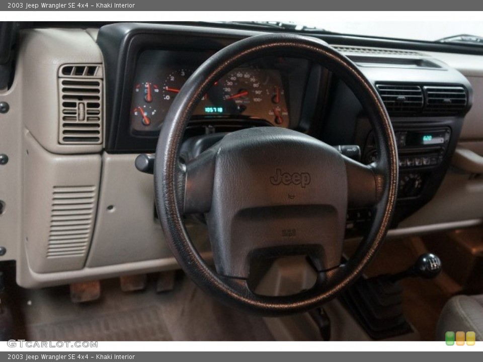 Khaki Interior Steering Wheel for the 2003 Jeep Wrangler SE 4x4 #108776167