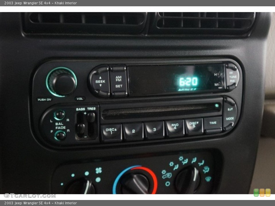 Khaki Interior Controls for the 2003 Jeep Wrangler SE 4x4 #108776263