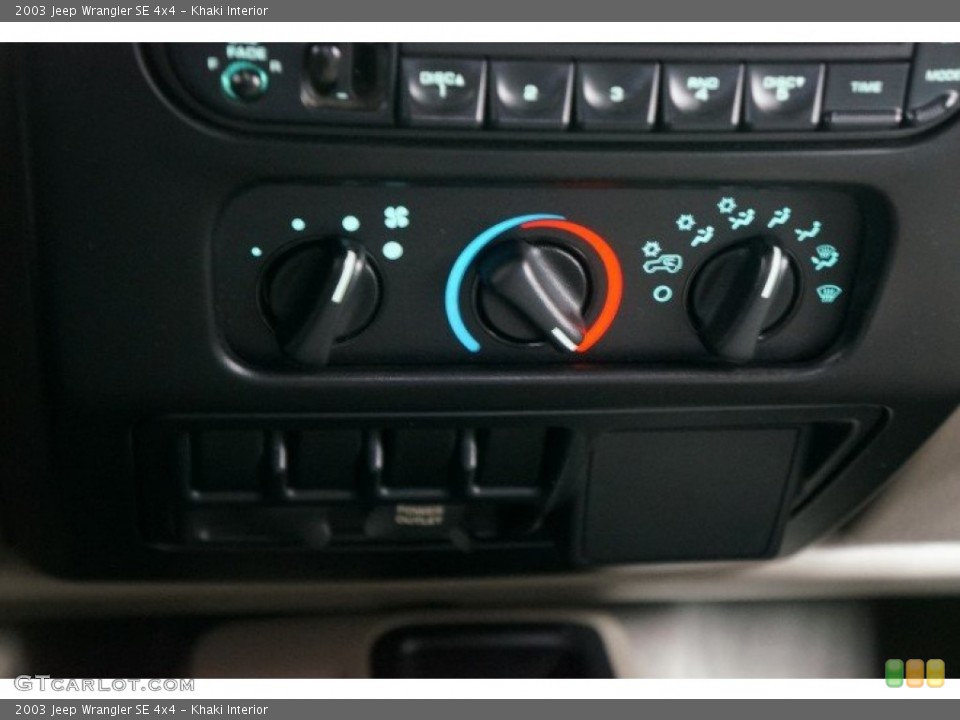 Khaki Interior Controls for the 2003 Jeep Wrangler SE 4x4 #108776287