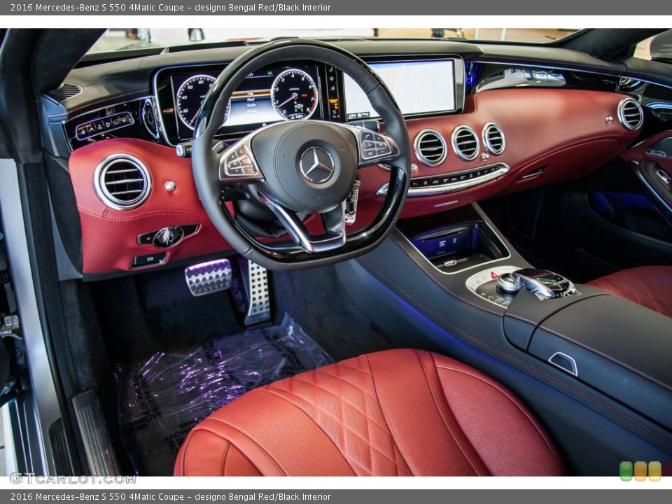 designo Bengal Red/Black Interior Prime Interior for the 2016 Mercedes-Benz S 550 4Matic Coupe #108780403