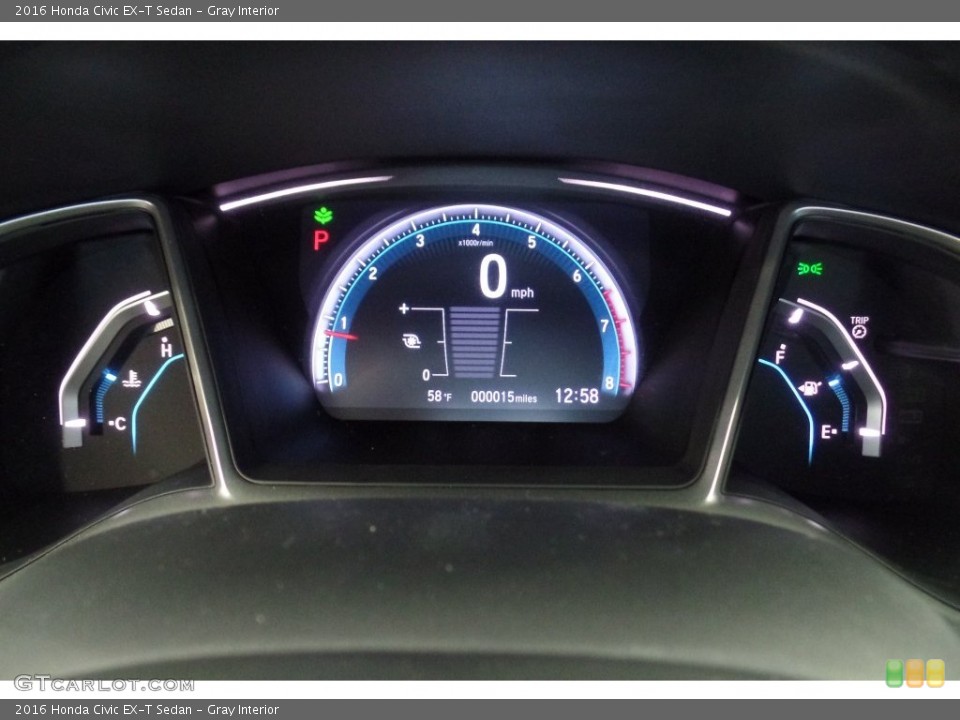 Gray Interior Gauges for the 2016 Honda Civic EX-T Sedan #108783718
