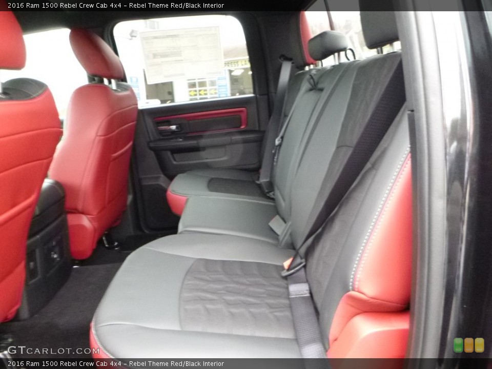 Rebel Theme Red/Black Interior Rear Seat for the 2016 Ram 1500 Rebel Crew Cab 4x4 #108785131