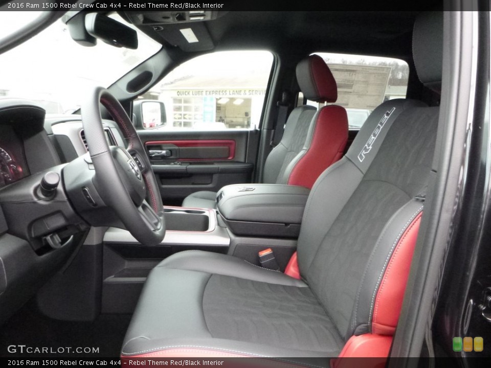 Rebel Theme Red/Black Interior Front Seat for the 2016 Ram 1500 Rebel Crew Cab 4x4 #108785305