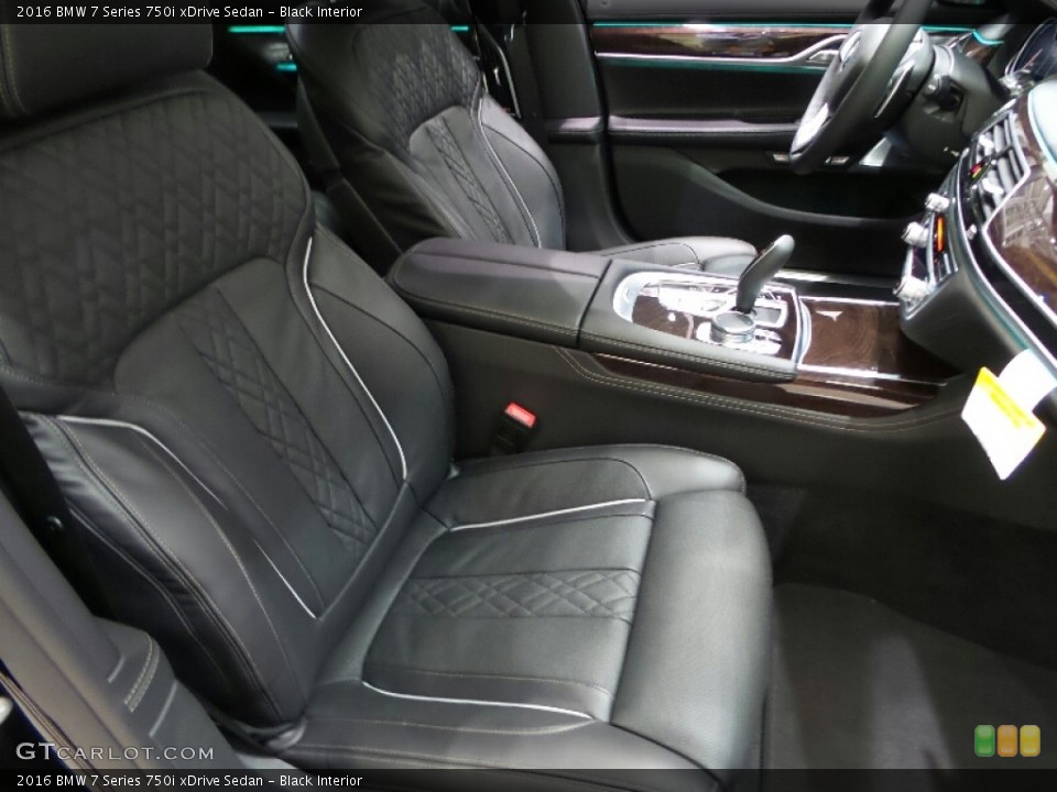 Black Interior Front Seat for the 2016 BMW 7 Series 750i xDrive Sedan #108787327