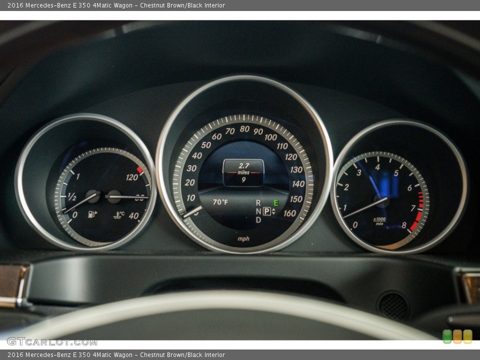 Chestnut Brown/Black Interior Gauges for the 2016 Mercedes-Benz E 350 4Matic Wagon #108797424