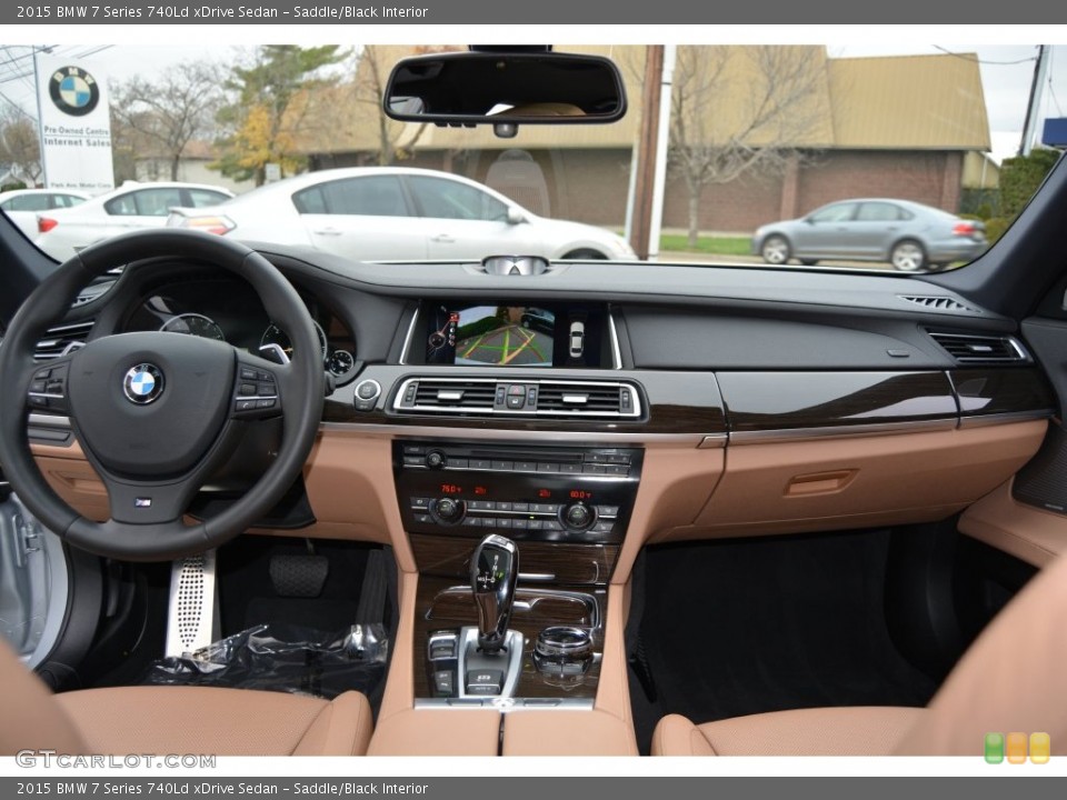 Saddle/Black Interior Dashboard for the 2015 BMW 7 Series 740Ld xDrive Sedan #108799452
