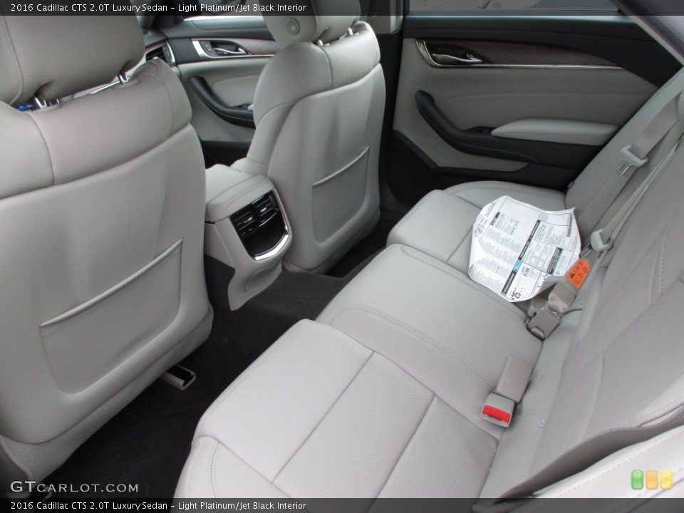 Light Platinum/Jet Black Interior Rear Seat for the 2016 Cadillac CTS 2.0T Luxury Sedan #108799827