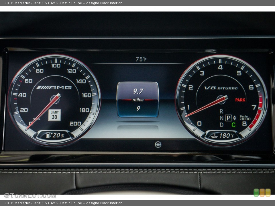 designo Black Interior Gauges for the 2016 Mercedes-Benz S 63 AMG 4Matic Coupe #108800847