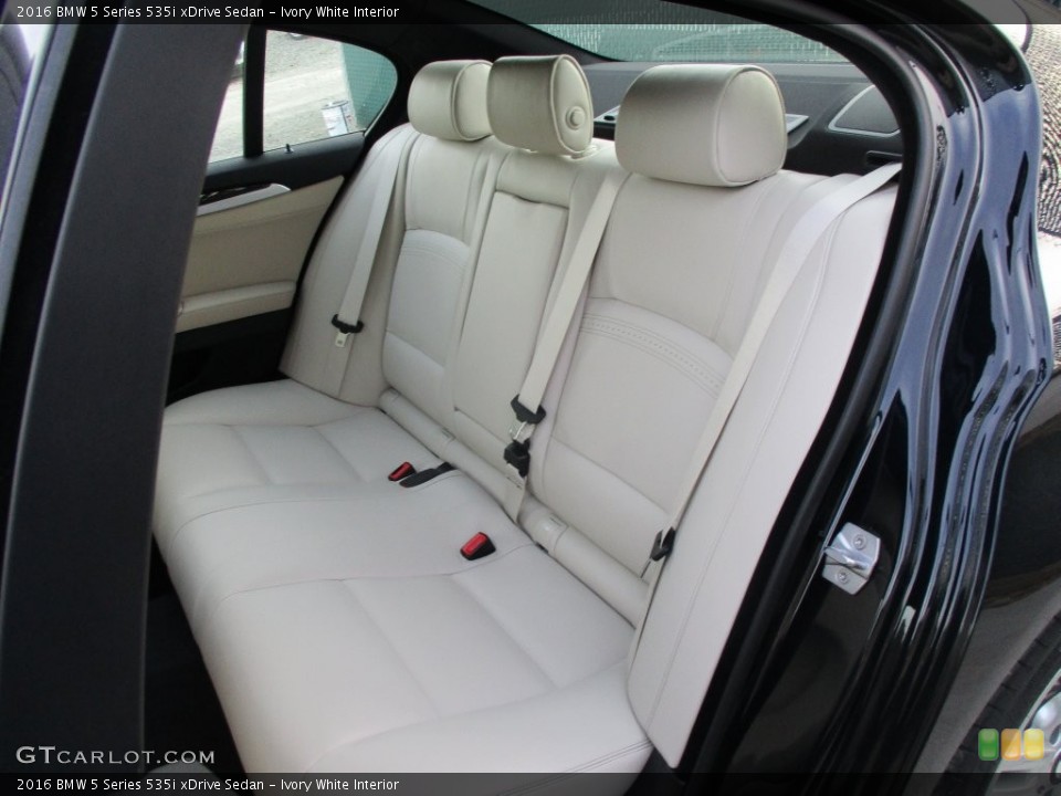 Ivory White Interior Rear Seat for the 2016 BMW 5 Series 535i xDrive Sedan #108801097