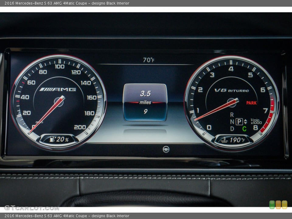 designo Black Interior Gauges for the 2016 Mercedes-Benz S 63 AMG 4Matic Coupe #108801246