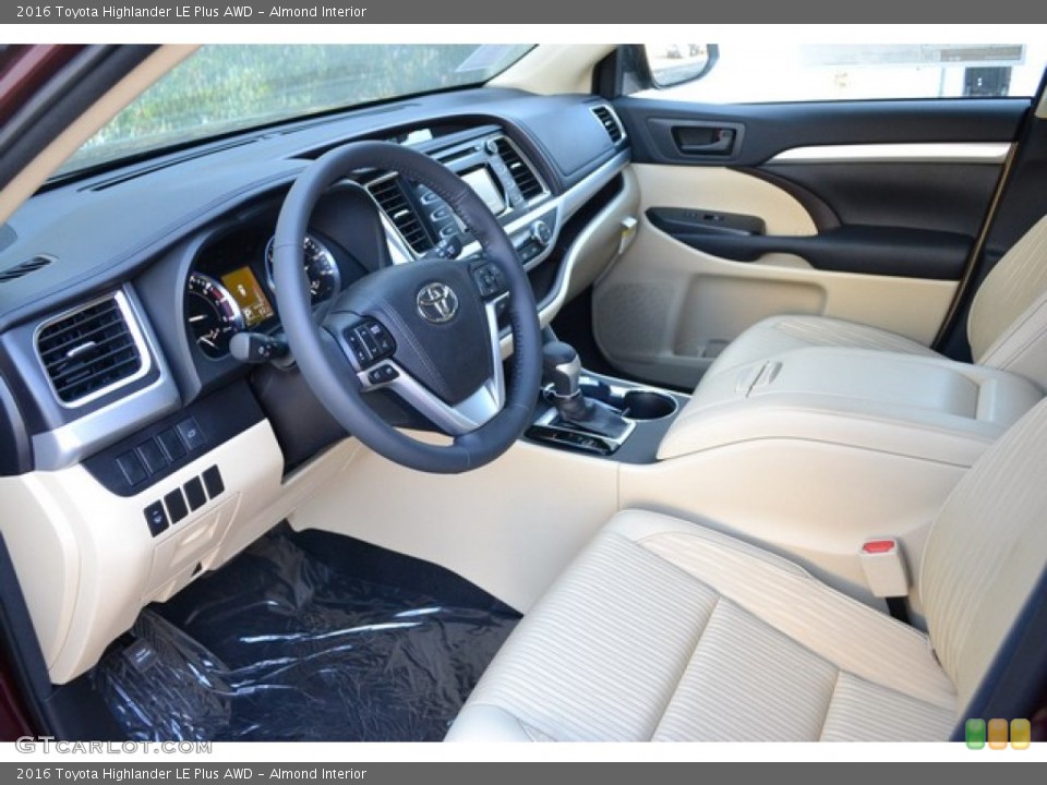 Almond Interior Prime Interior for the 2016 Toyota Highlander LE Plus AWD #108804806