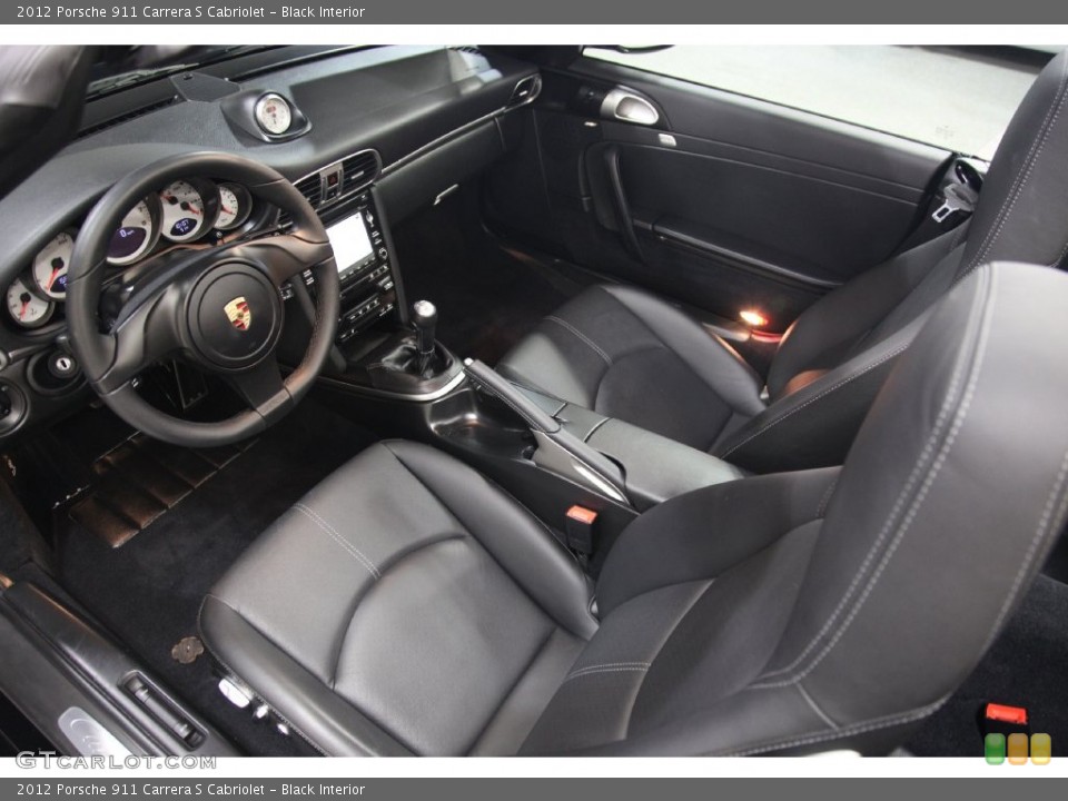 Black Interior Prime Interior for the 2012 Porsche 911 Carrera S Cabriolet #108805311