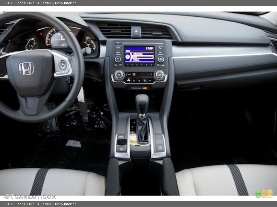 Ivory Interior Dashboard for the 2016 Honda Civic LX Sedan #108822942