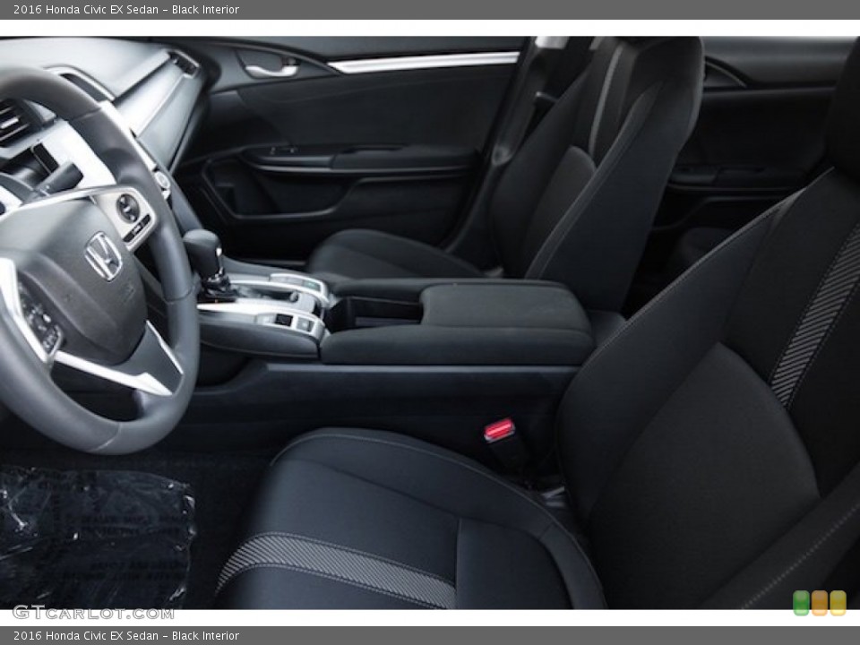 Black Interior Front Seat for the 2016 Honda Civic EX Sedan #108823047