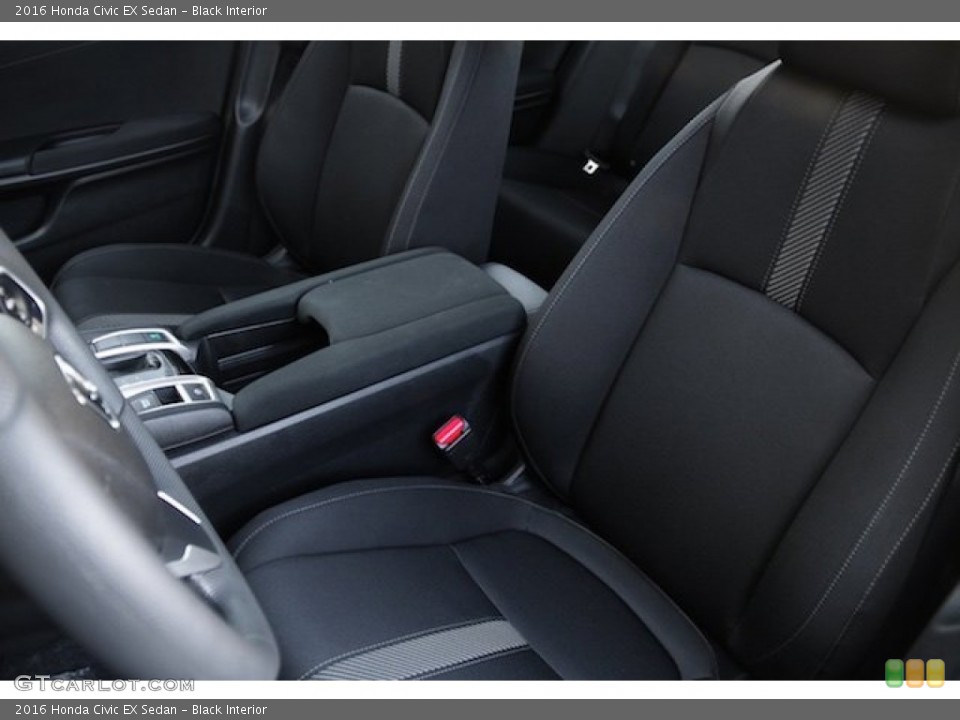 Black Interior Front Seat for the 2016 Honda Civic EX Sedan #108823062