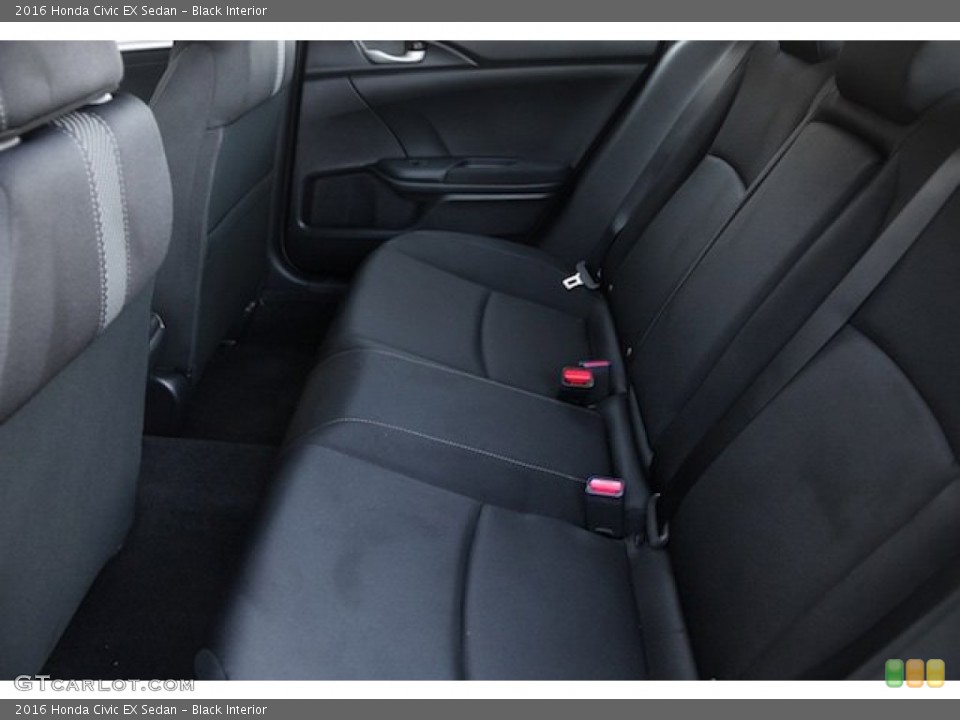 Black Interior Rear Seat for the 2016 Honda Civic EX Sedan #108823071