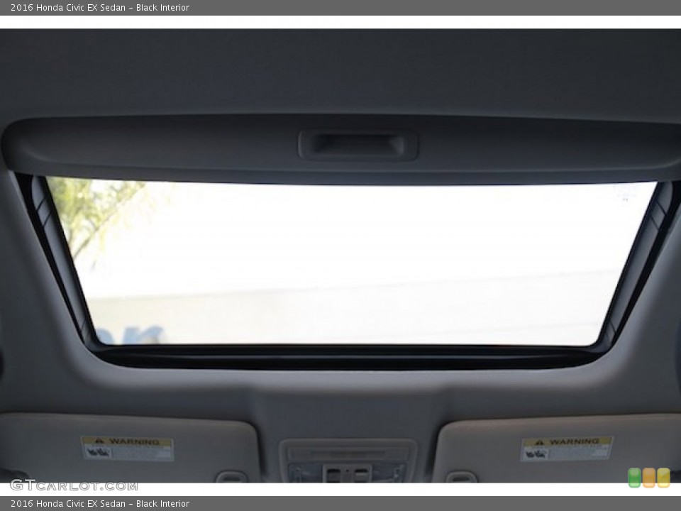 Black Interior Sunroof for the 2016 Honda Civic EX Sedan #108823089