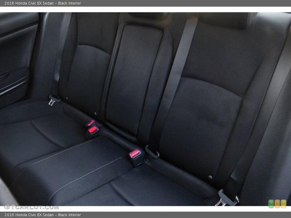 Black Interior Rear Seat for the 2016 Honda Civic EX Sedan #108823095