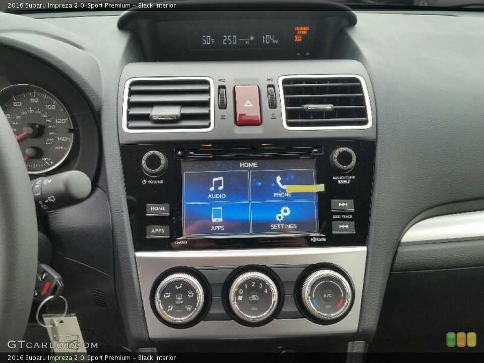 Black Interior Controls for the 2016 Subaru Impreza 2.0i Sport Premium #108825860