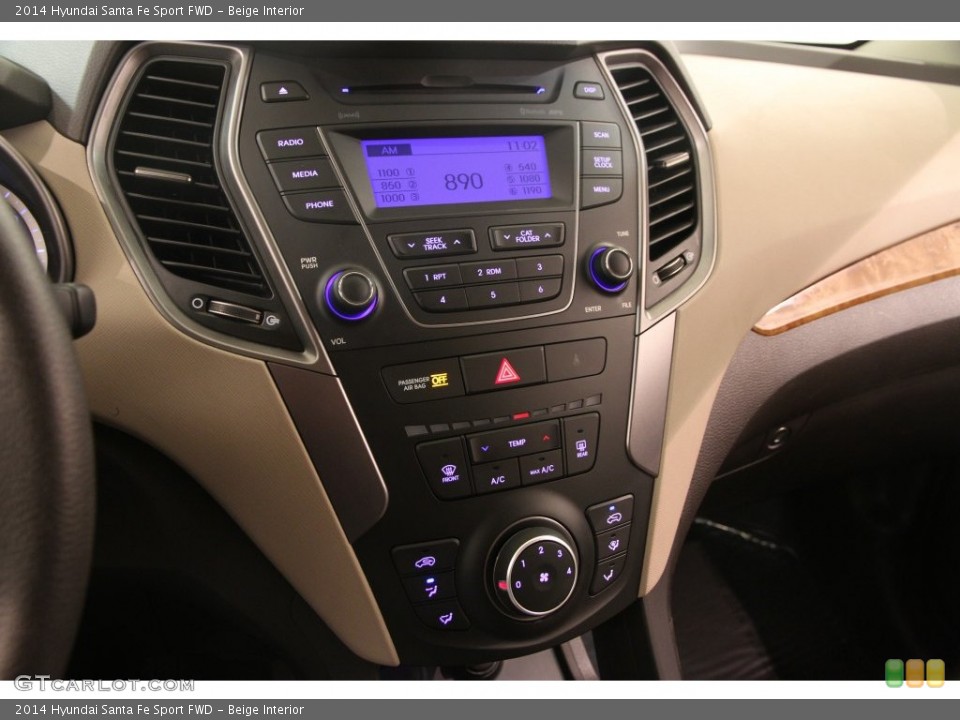 Beige Interior Controls for the 2014 Hyundai Santa Fe Sport FWD #108829670