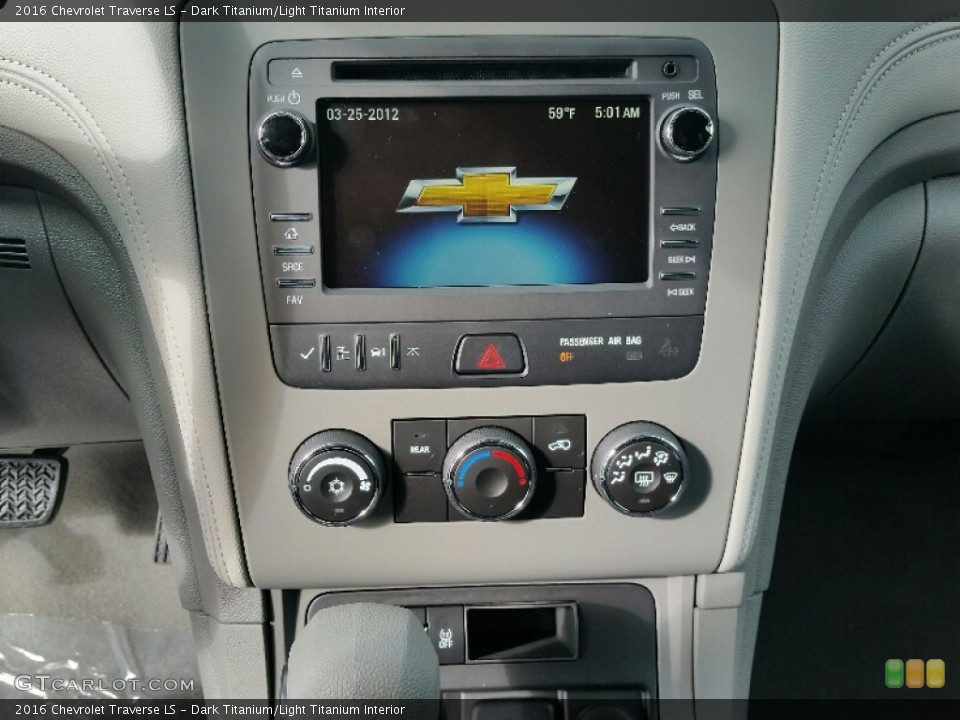 Dark Titanium/Light Titanium Interior Controls for the 2016 Chevrolet Traverse LS #108830669