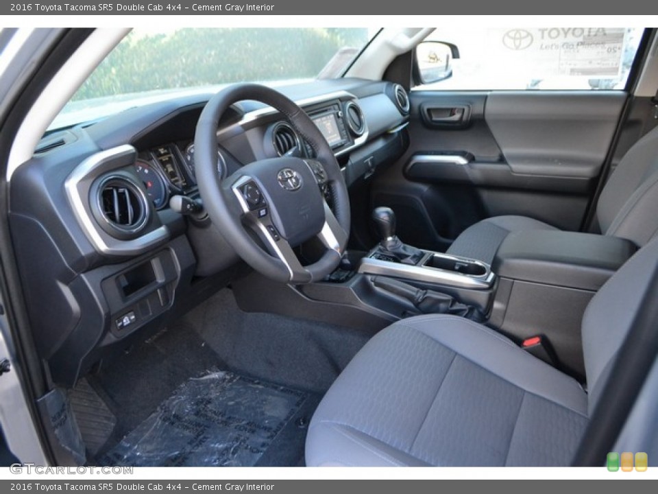 Cement Gray Interior Prime Interior for the 2016 Toyota Tacoma SR5 Double Cab 4x4 #108839771