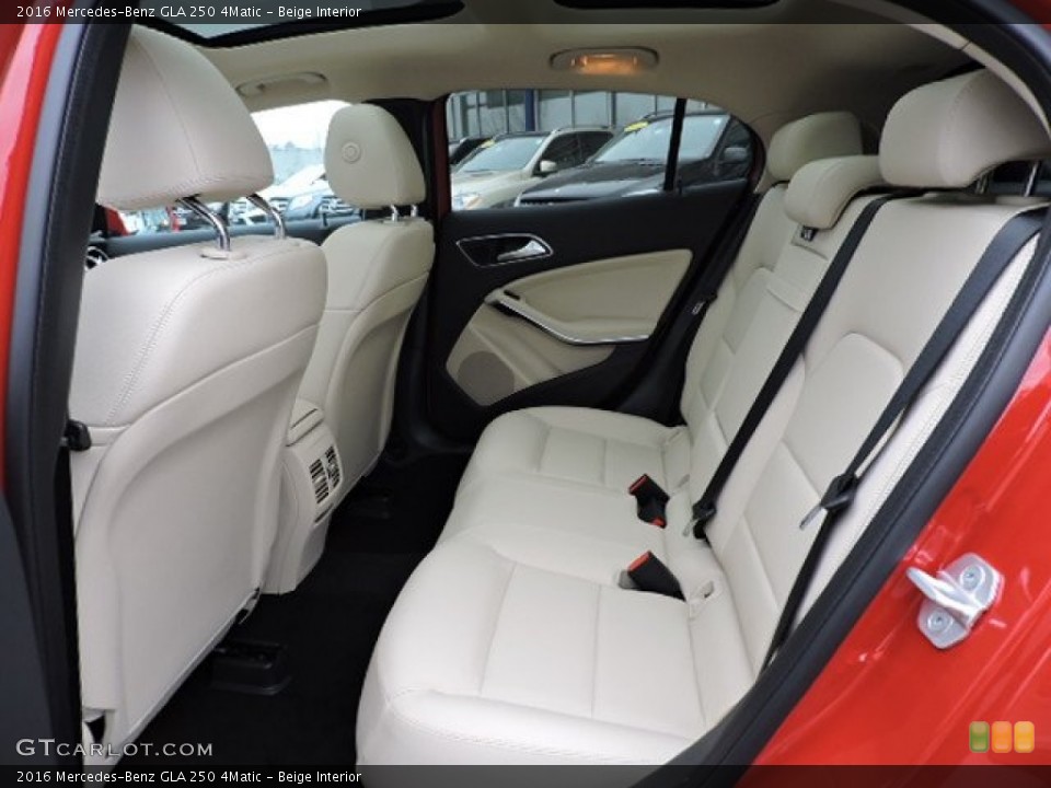 Beige Interior Rear Seat For The 2016 Mercedes Benz Gla 250