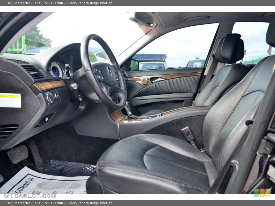 Black/Sahara Beige Interior Front Seat for the 2007 Mercedes-Benz E 550 Sedan #108849371