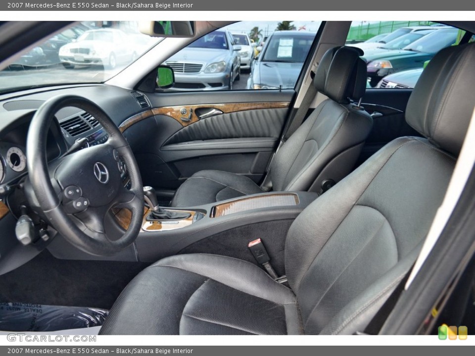 Black/Sahara Beige Interior Front Seat for the 2007 Mercedes-Benz E 550 Sedan #108849401