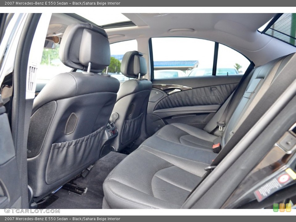 Black/Sahara Beige Interior Rear Seat for the 2007 Mercedes-Benz E 550 Sedan #108849581