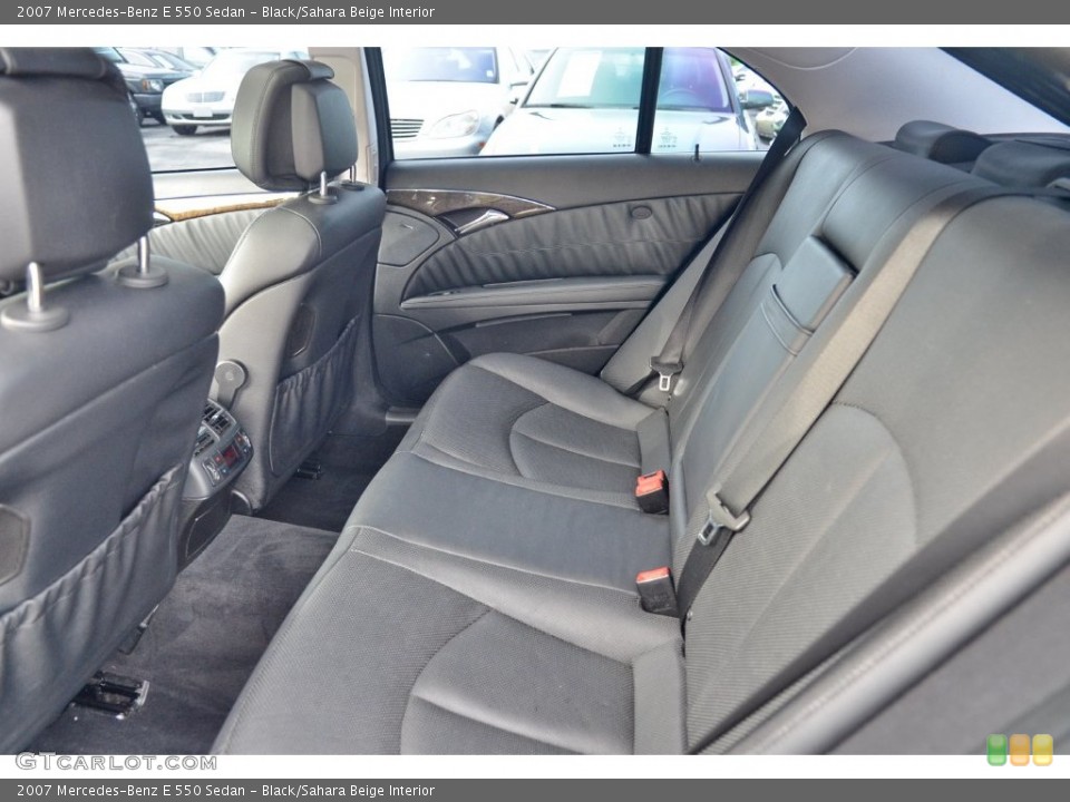 Black/Sahara Beige Interior Rear Seat for the 2007 Mercedes-Benz E 550 Sedan #108849605