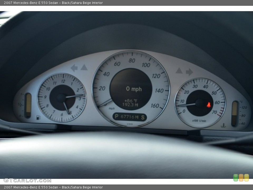 Black/Sahara Beige Interior Gauges for the 2007 Mercedes-Benz E 550 Sedan #108849818