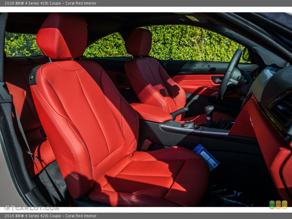 Coral Red Interior Front Seat for the 2016 BMW 4 Series 428i Coupe #108861806