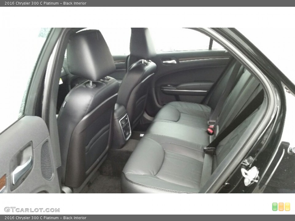 Black Interior Rear Seat for the 2016 Chrysler 300 C Platinum #108864146