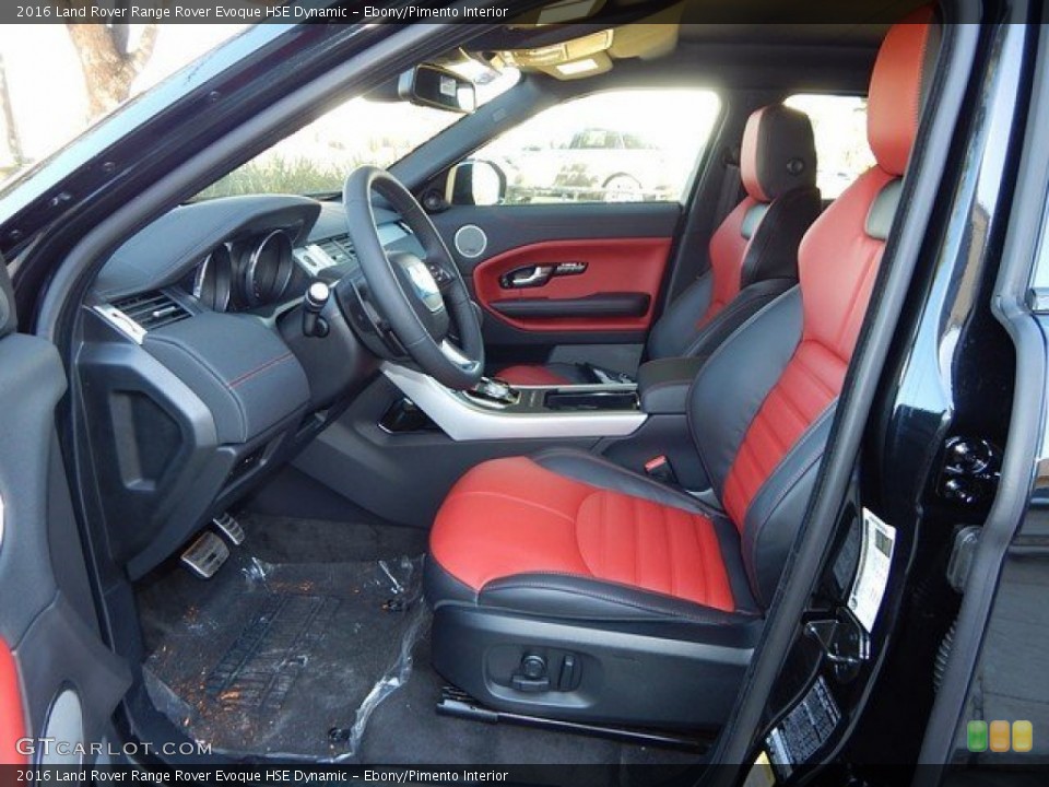 Ebony/Pimento Interior Front Seat for the 2016 Land Rover Range Rover Evoque HSE Dynamic #108871751