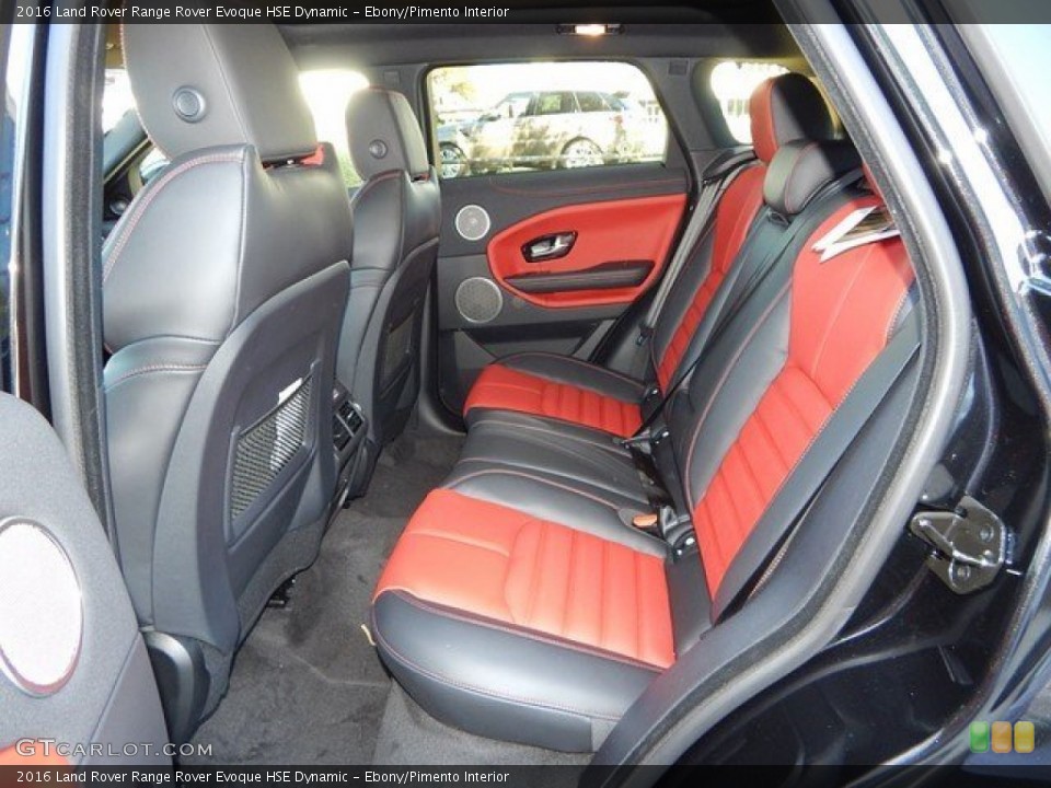 Ebony/Pimento Interior Rear Seat for the 2016 Land Rover Range Rover Evoque HSE Dynamic #108872027
