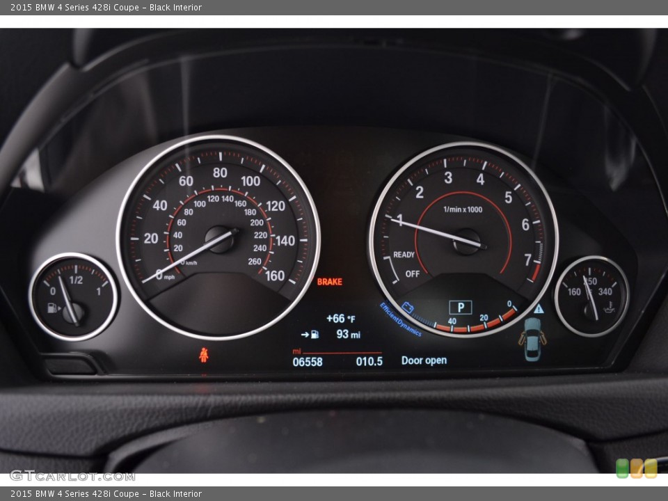 Black Interior Gauges for the 2015 BMW 4 Series 428i Coupe #108873206