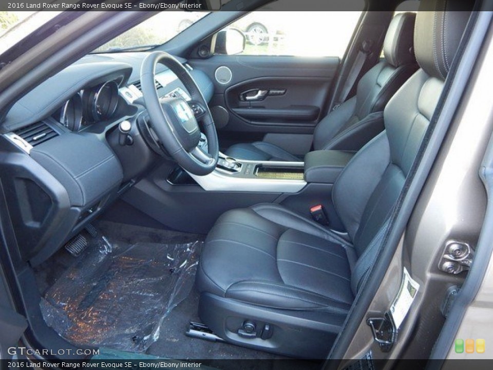 Ebony/Ebony Interior Photo for the 2016 Land Rover Range Rover Evoque SE #108875557