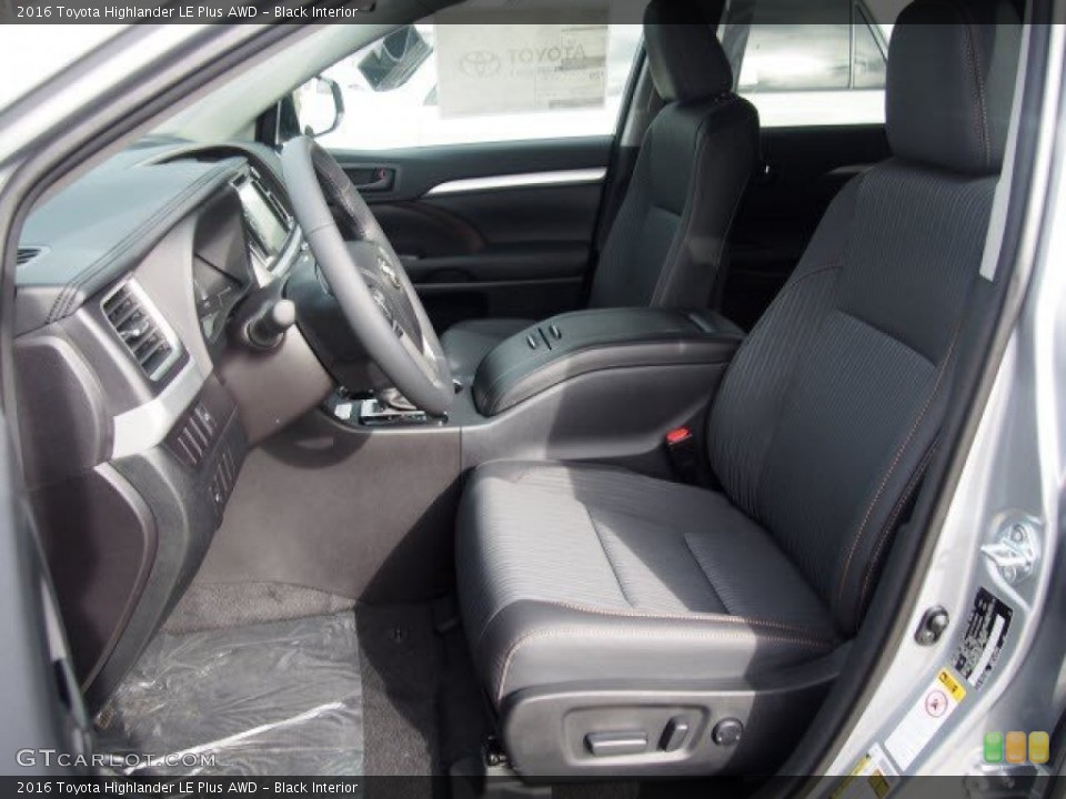 Black Interior Front Seat for the 2016 Toyota Highlander LE Plus AWD #108876155