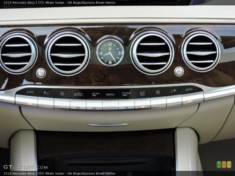 Silk Beige/Espresso Brown Interior Controls for the 2016 Mercedes-Benz S 550 4Matic Sedan #108887756