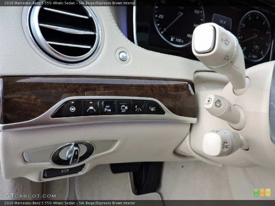 Silk Beige/Espresso Brown Interior Controls for the 2016 Mercedes-Benz S 550 4Matic Sedan #108887978