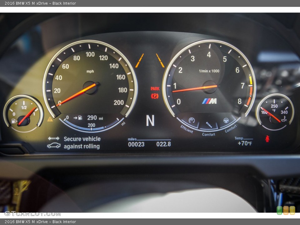 Black Interior Gauges for the 2016 BMW X5 M xDrive #108888446