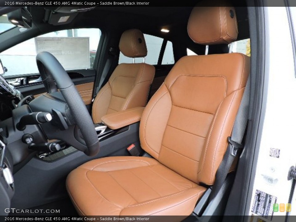 Saddle Brown/Black Interior Front Seat for the 2016 Mercedes-Benz GLE 450 AMG 4Matic Coupe #108890684