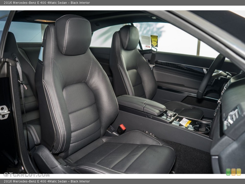 Black Interior Front Seat for the 2016 Mercedes-Benz E 400 4Matic Sedan #108898061