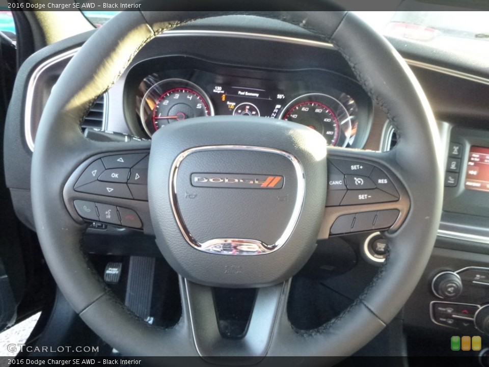 Black Interior Steering Wheel for the 2016 Dodge Charger SE AWD #108903815